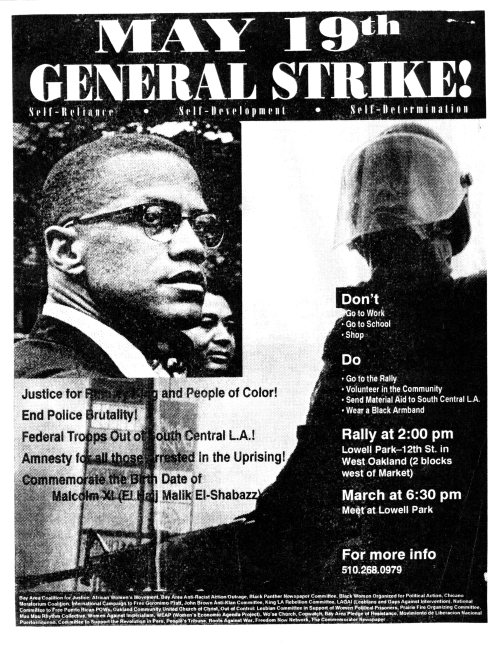 May 19th General Strike - Malcolm Flyer