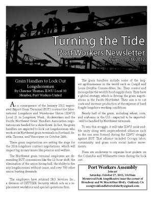 Cover of Port Workers Newsletter